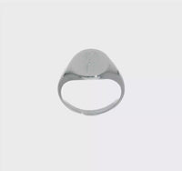 Rose Flower Signet Ring (Silver) 360 - Popular Jewelry - New York