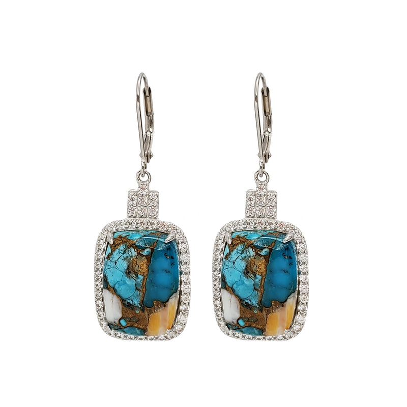 Turquoise Dangling Earring (Silver)