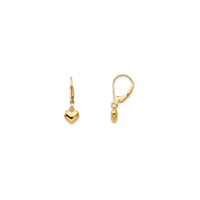 Heart Dangling Earrings (14K)