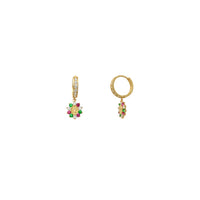 Our Lady of Guadalupe Dangling CZ Earrings (14K)
