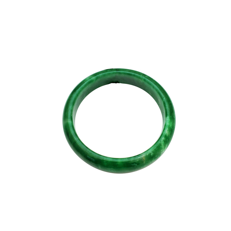 Certified Grade A Light green with deep green patch Burma Jade Bracelet -  58mm Half Moon | MAYS™– MAYS GEMS
