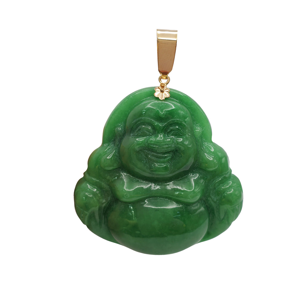 Jade Buddha Pendant (14K)