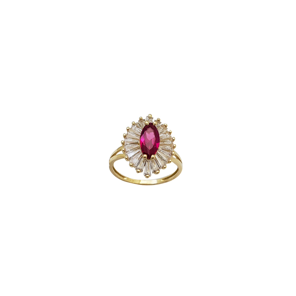 Marquise & Baguette Stone Ring (14K)