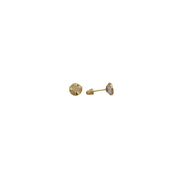 Diamond-Cuts Heart Stud Earrings (14K)