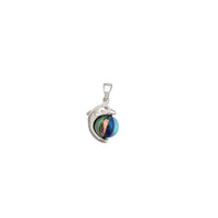 Multi-Color Opal Dolphin Pendant (Silver)