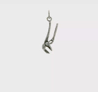 Antique Finish Plier Pendant (Silver)