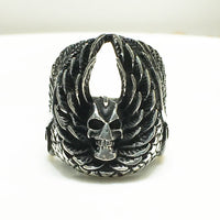 অ্যান্টিক-ফিনিশ ডেমন হেড রিং (সিলভার) - Popular Jewelry