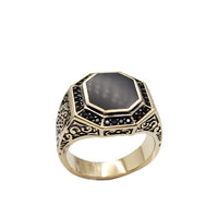 Black Onyx Men's Ring (14K)