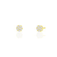 Diamond Round Stud Earrings (14K)