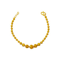 Graduated Diamond-cuts Ball Bracelet (24K)