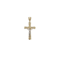 Diamond-Cuts Crucifix Cross Pendant (14K)