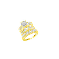 鑽石古巴鏈訂婚戒指 (14K)