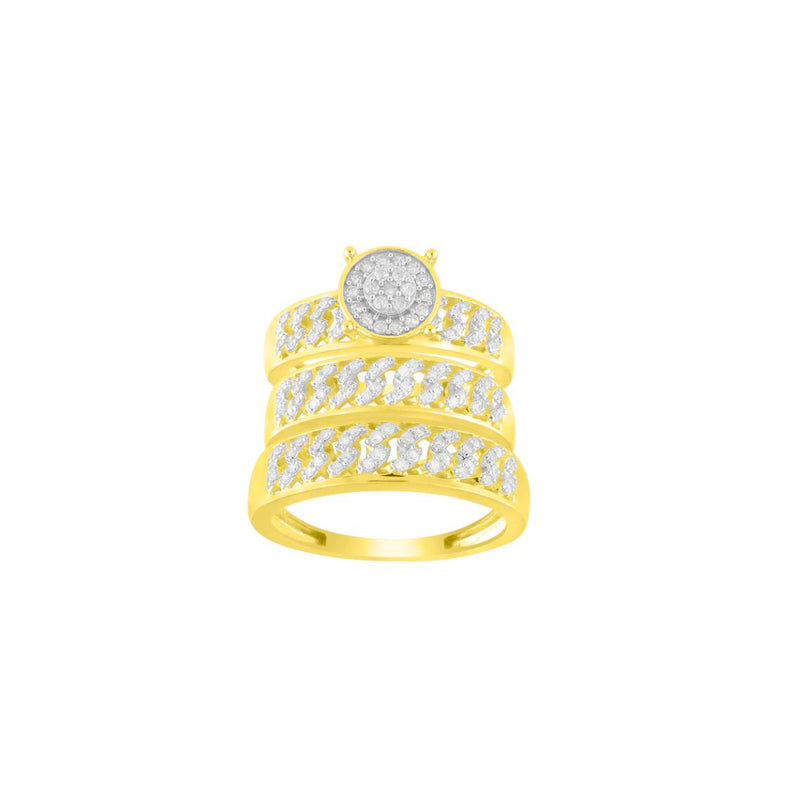 Diamond Cuban Link Engagement Ring (14K)