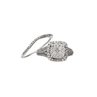 Two-Piece Ice Out Diamond Engagement Ring (14K)