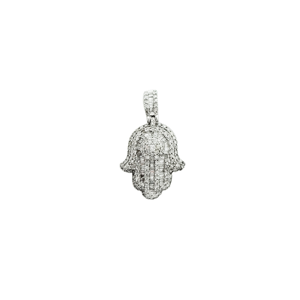 Diamond Hamsa Pendant (14K)