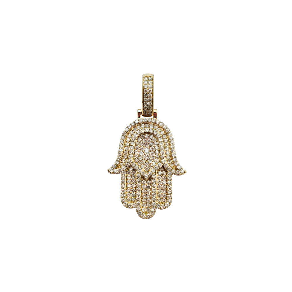 Diamond Hamsa Pendant (14K)