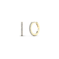 Prong-Set Single-Row Diamond Huggie Earrings (14K)