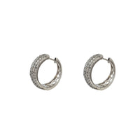 Diamond Iced-Out Hoop Earrings (10K)