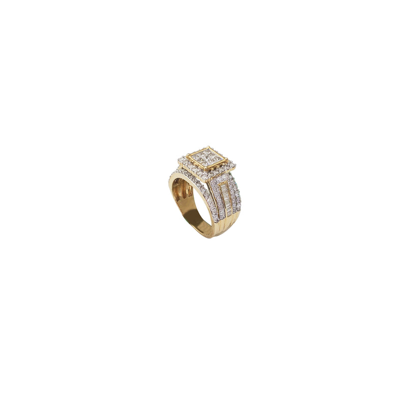 Diamond Round & Baguette Stone Engagement Ring (10K)