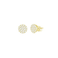 Diamond Round Stud Earrings (14K)