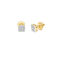 Diamond Square Earrings (14K)