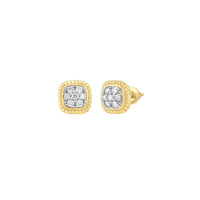 Diamond Square Earrings (14K)
