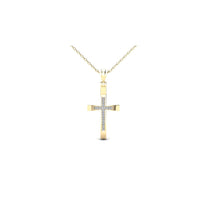 Tiny Diamond Cross Pendant (14K)