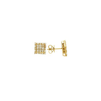 Diamond Baguette Square Stud Earrings (18K)