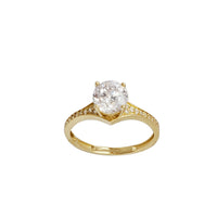 Zirconia Engagement Ring (14K)