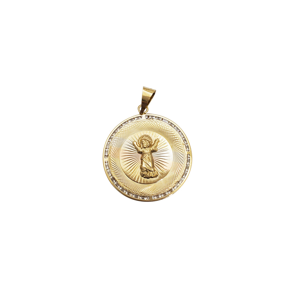 Round Shaped Divine Child Pendant (14K)