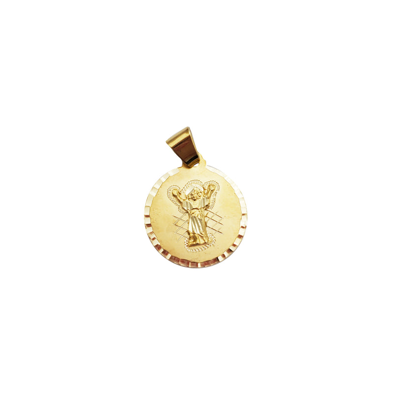 Divine Child Circle Medallion Pendant (14K)
