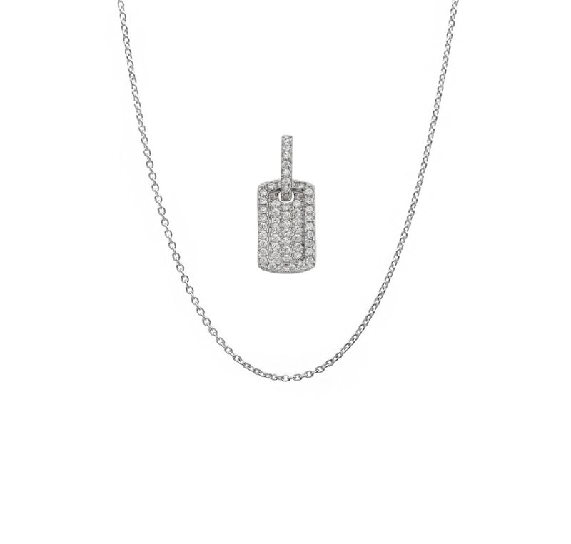 Dog Tag Necklace (Silver)