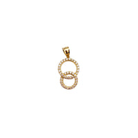 Outlined Double Round Shaped Pendant (14K)