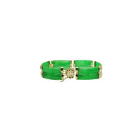 Double Row Green Jade Bracelet