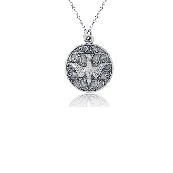Antique Dove Necklace (Silver)
