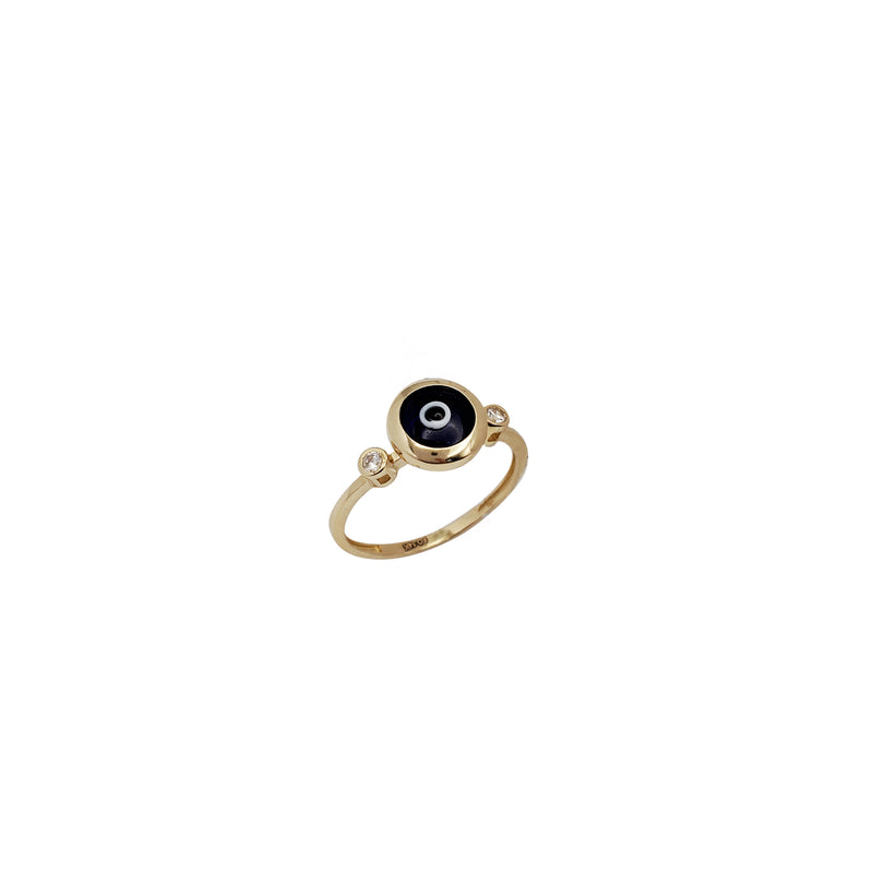 Dark Blue Evil Eye Ring (14K)