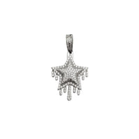 Iced-Out Dripping Star Pendant (Silver)