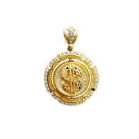 Spin Medallion with Dollar Sign & Pocket Card Pendant (14K)