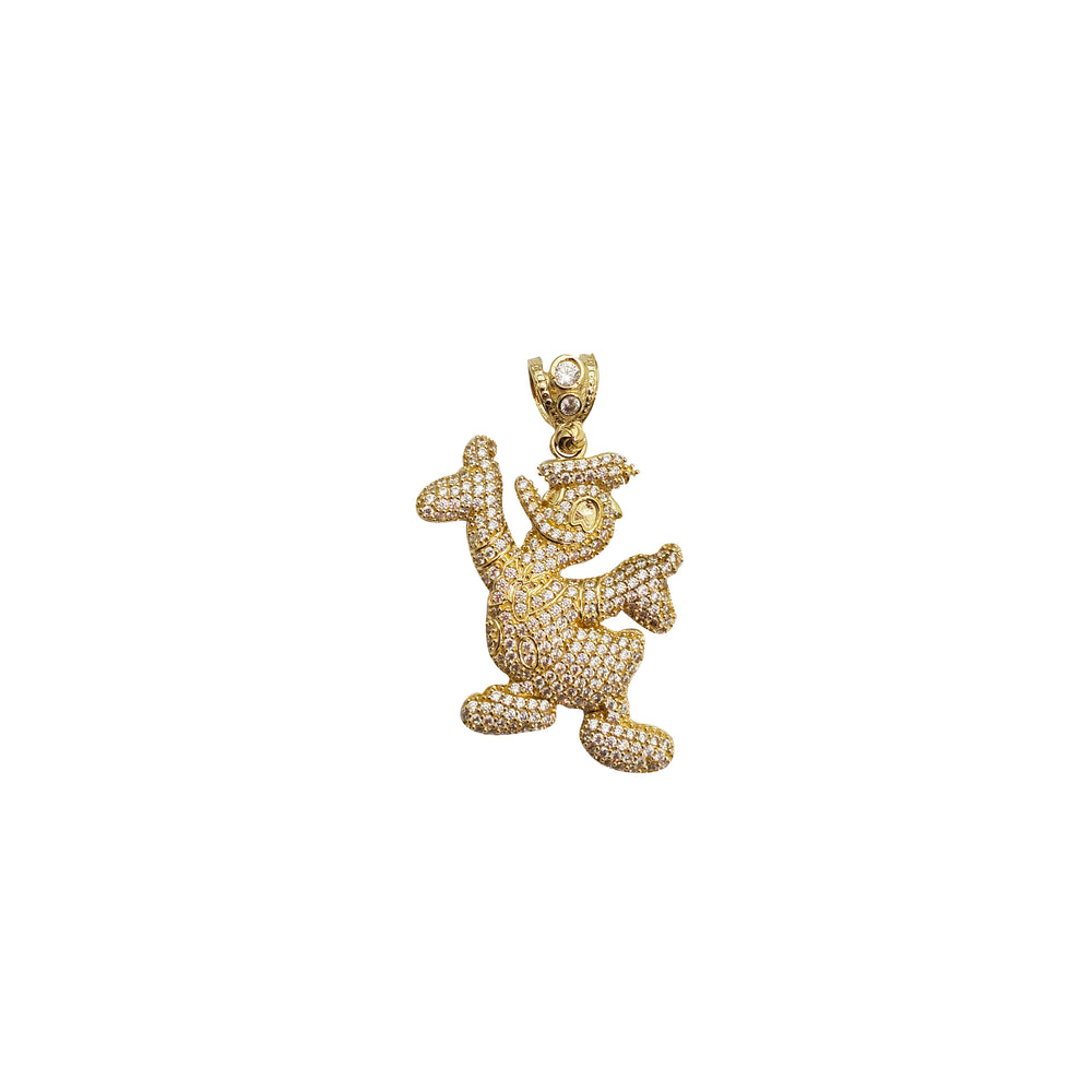 Iced-Out Duck Pendant (14K)