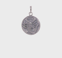 Antique-Finish Scorpio Zodiac Pendant (Silver)