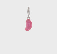 Pink Jelly Bean Pendant (Silver) 360 - Popular Jewelry - New York