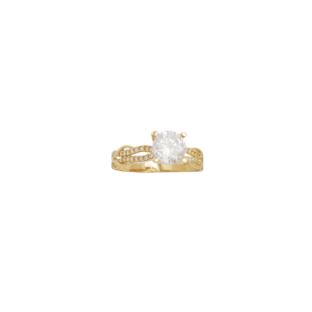 Zirconia Engagement Ring (14K)