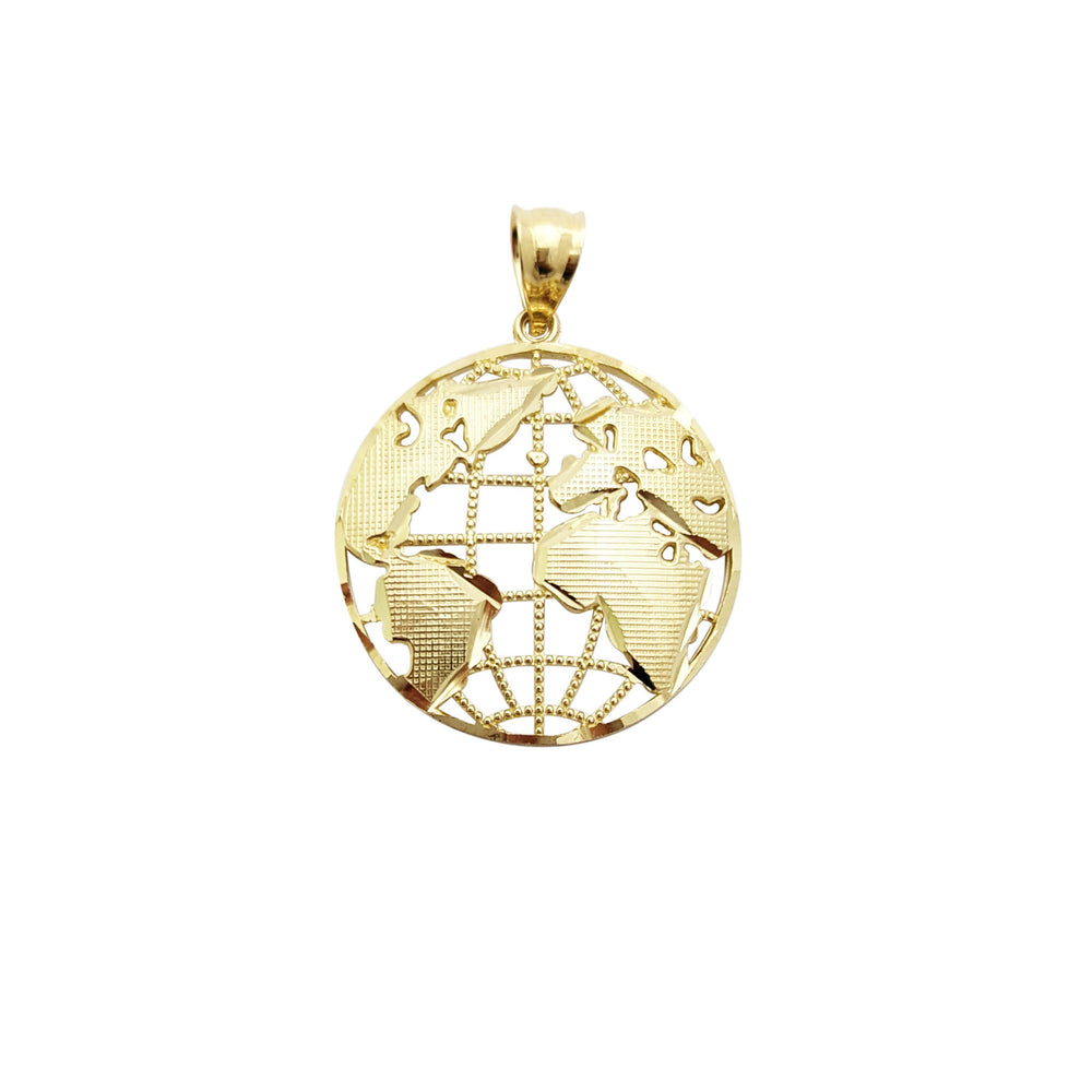 Diamond-Cut Earth Pendant (14K)