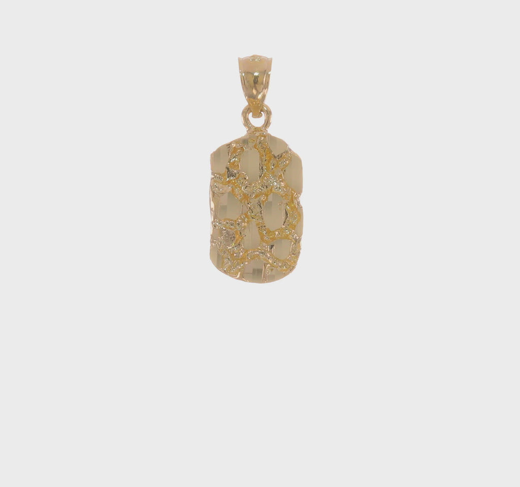 Nugget Bar Pendant (14K) 360 - Popular Jewelry - New York