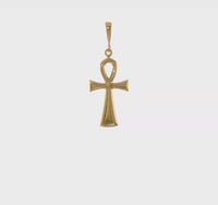 Golden Ankh Pendant (14K) 360 - Popular Jewelry - New York
