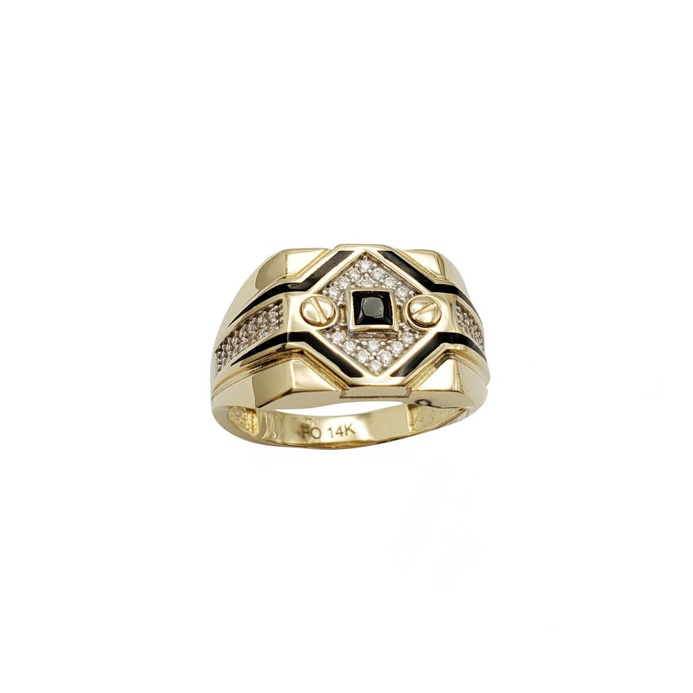 Onyx Power Core Ring (14k)