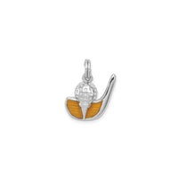 Enamel Golf Club and Ball Pendant (Silver)