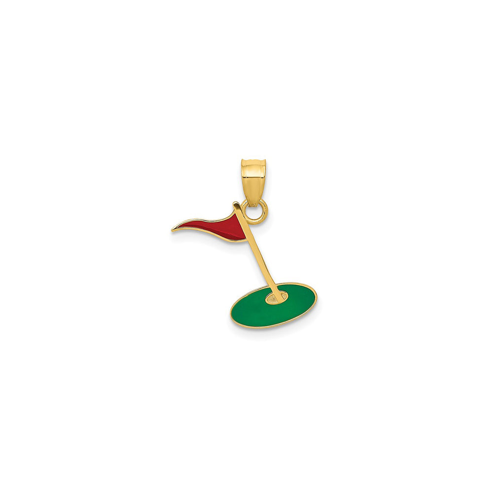 Enamel Golf Flag Pendant (14K)