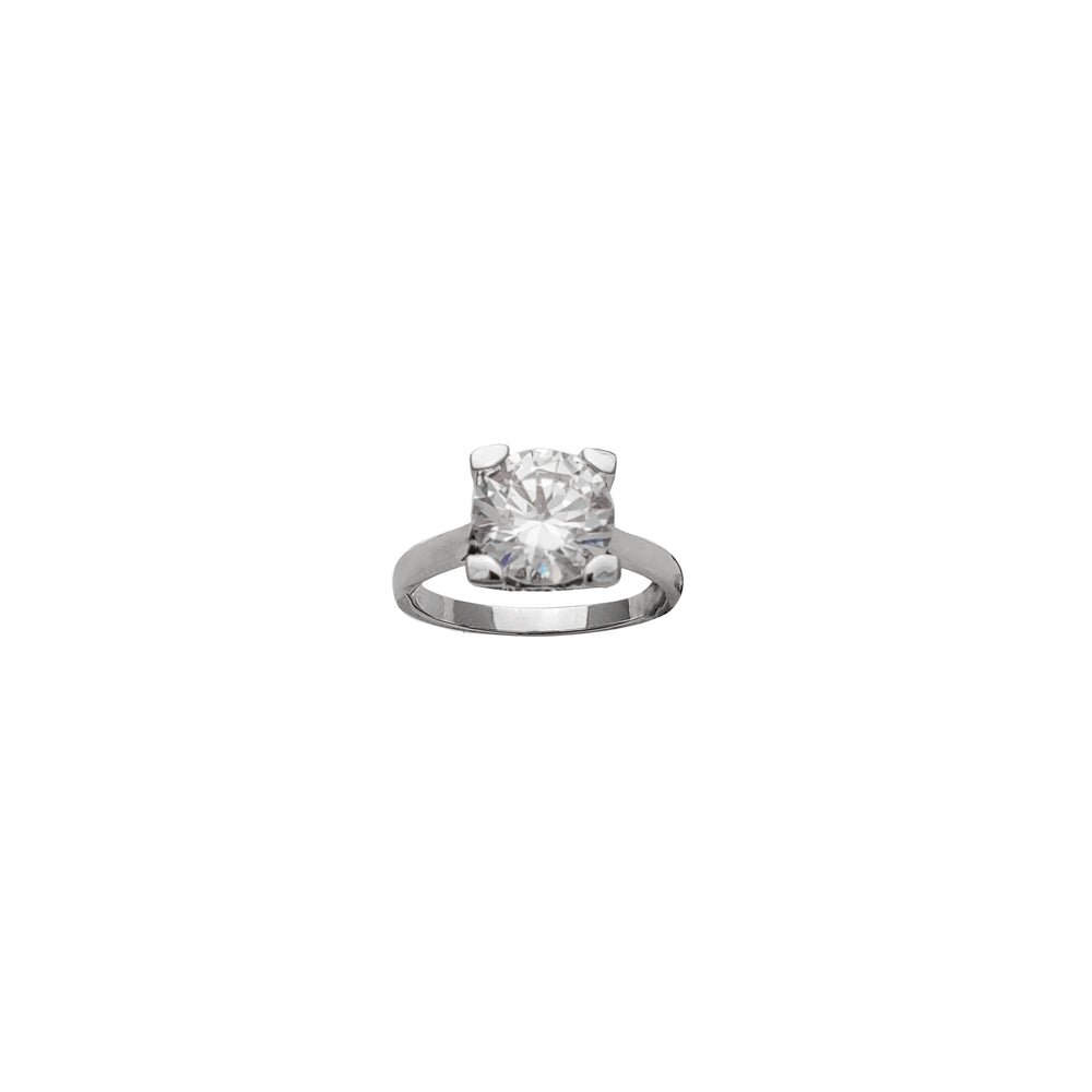 Zirconia Engagement Ring (Silver)