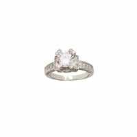 Zirconia Engagement Ring (Silver)